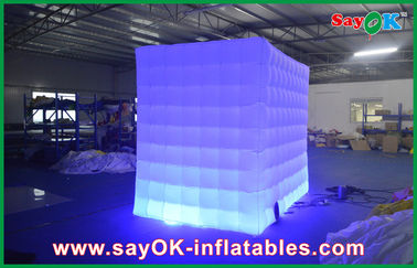 Inflatable Photo Studio White Lighting Cube Inflatable Photo Booth Tent Left Door For Party