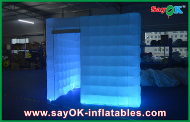 Oxford Cloth Square Inflatable Photo Booth , Cube Inflatable Led Photo Booth