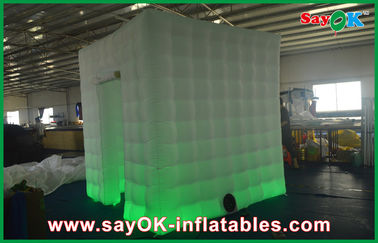 Photo Booth Backdrop 2 Middle Doors Led Inflatable Photo Booth Enclosure For Christmas