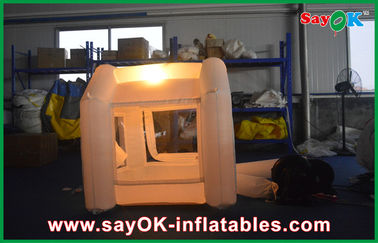 Inflatable Game Party 210D Polyester Cloth Inflatable Money Booth LED White For Party