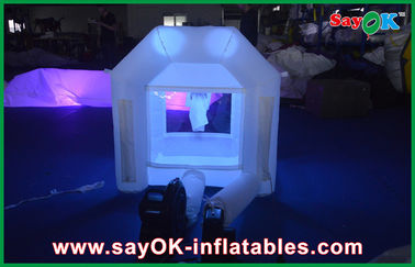 Event Booth Displays Exciting Portable Led Inflatable Little Bounce House With 2 Long Channel