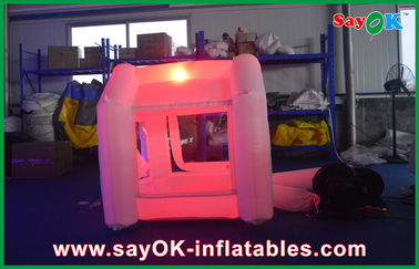 Event Booth Displays Exciting Portable Led Inflatable Little Bounce House With 2 Long Channel