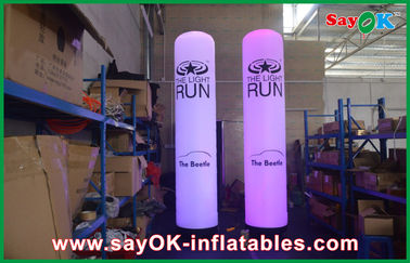 White Oxford Cloth Inflatable Pillar 2m / 2.5m / 3m For Wedding Decoration