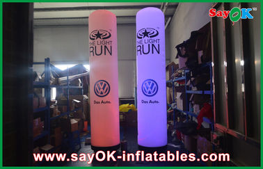 Purple / Blue Color Changing LED Inflatable Pillar For Outdoor Show