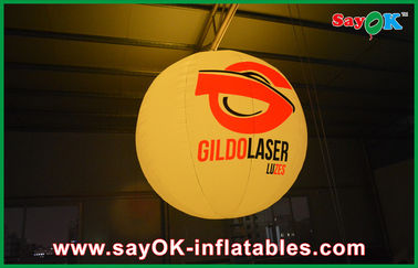 Large White Oxford Cloth Inflatable Lighting Ballon For Advertising