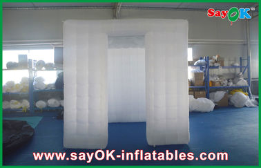 Inflatable Photo Booth Hire Customized Inflatable Photo Booth Enclosure White LED Lighting With Widows