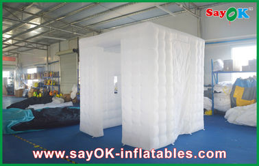 Inflatable Photo Booth Hire Customized Inflatable Photo Booth Enclosure White LED Lighting With Widows