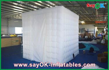 Inflatable Photo Booth Hire Customized Inflatable Photo Booth Enclosure White LED Lighting With Widows