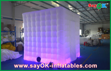 Inflatable Party Decorations 2 Doors Wedding Inflatable Advertising Products Foldable Photo Booth With Led Light