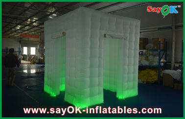 Inflatable Party Decorations 2 Doors Wedding Inflatable Advertising Products Foldable Photo Booth With Led Light