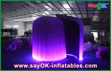 Inflatable Photo Booth Enclosure Customized Lighting Round Inflatable Photo Booth 3ml X 2mw X 2.3mh