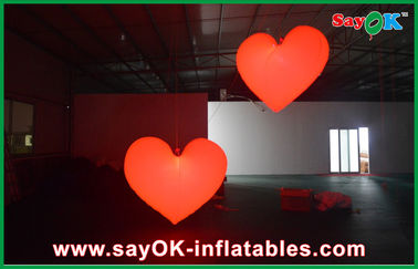 Wedding Romantic Hang Led Inflatable Heart With 190T Nylon Cloth