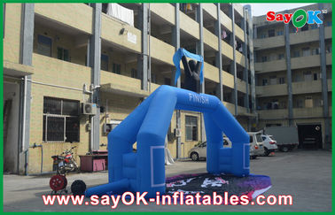 Giant Inflatable Blue Outdoor Double Inflatable Finish Arch 7mL X 4mH Cycle Race