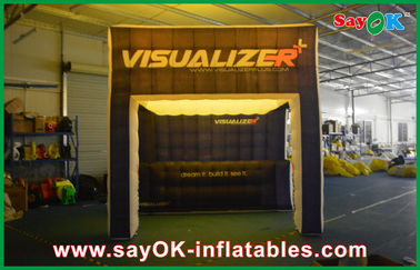 Inflatable Family Tent Nightclub Costomized Led Inflatable Cube Tent For Exhibition With Groove