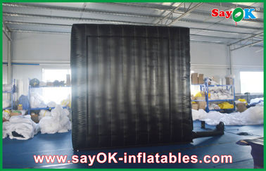 Black Wall Inflatable Cube Tent Double Sewing Show Background