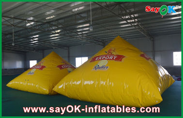 Gold 2m Custom Inflatable Products Pyramid With 0.4mm PVC For Advertising