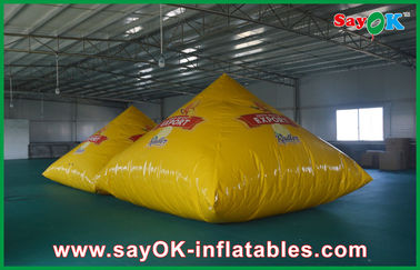Gold 2m Custom Inflatable Products Pyramid With 0.4mm PVC For Advertising