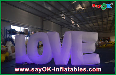 Popular 190T Nylon Inflatable Lighting Decoration For Valentines Day