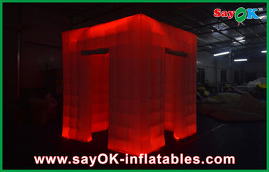 Wedding Photo Booth Hire Square Waterproof Inflatable Photo Booth Portable Led Tent 2 Door