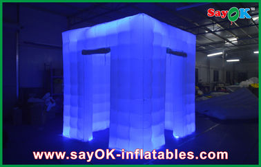 Wedding Photo Booth Hire Square Waterproof Inflatable Photo Booth Portable Led Tent 2 Door