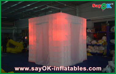 Photo Booth Wedding Props White Inflatable Trade Show Booth Light Square Tent Gathering Party