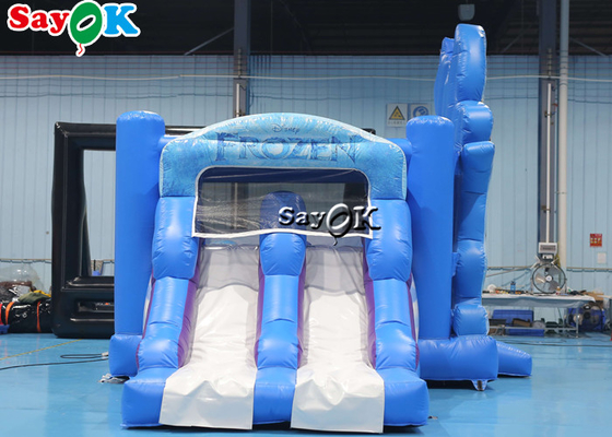 Ice Princess Printing Theme Inflatable Bounce Trampoline Slide Combo