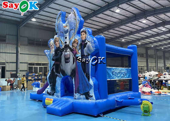 Ice Princess Printing Theme Inflatable Bounce Trampoline Slide Combo