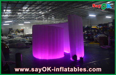 Advertising Booth Displays Blue Inflatable Advertising Led Spiral Party Event Photo Booth Green Colourful Tent