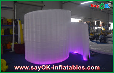 Photo Booth Decorations 3*2.7*1.5m Spiral Inflatable Photo Booth With Led Light For Event