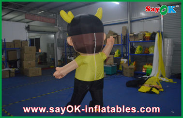 Cartoon Characters For Birthday Parties 2M Middle Outsite Yellow Inflatable Cartoon Characters Exquisite For Childern