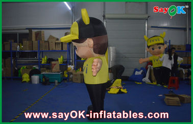 Cartoon Characters For Birthday Parties 2M Middle Outsite Yellow Inflatable Cartoon Characters Exquisite For Childern