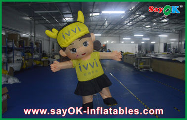 Cute Decoration Inflatable Characters 3m Girl Lively Big Size Oxford Cloth