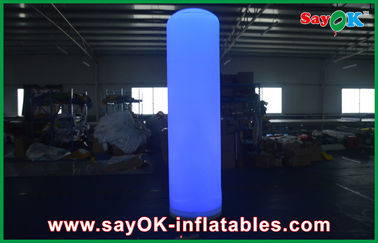 Customized Pink Inflatable Lighting Decoration 4m Lamp Poles For Event