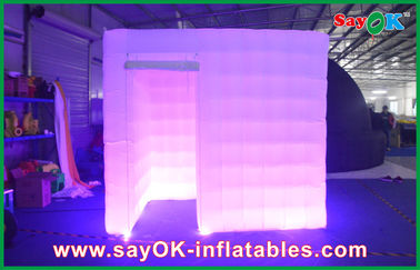 Portable Photo Booth 210d Oxford Cloth Waterproof Inflatable Photo Booth Tent Purple Led Light