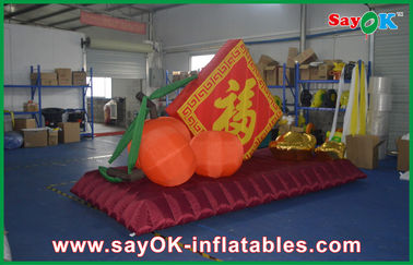 Red Lucky New Year Big Festival Inflatable Products 210D Oxford Cloth For Event