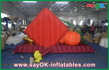 Red Lucky New Year Big Festival Inflatable Products 210D Oxford Cloth For Event