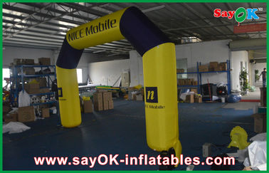Yellow Inflatable Archways Long Distance Running Inflatable Race Arch