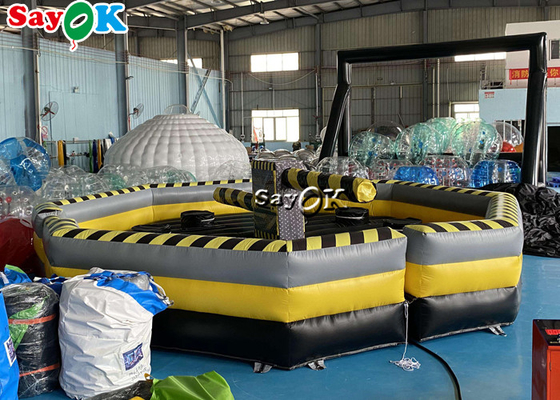 Inflatable Carnival Games 7m Crazy Inflatable Wipeout Game Meltdown Machine For Amusement