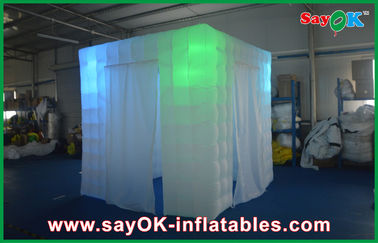 Inflatable Party Decorations 2 Doors Inflatable Photo Booth , Led Light Attractive Wedding Photo Booth