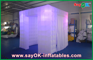 Inflatable Party Decorations 2 Doors Inflatable Photo Booth , Led Light Attractive Wedding Photo Booth