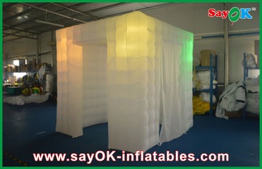 Inflatable Party Decorations 2 Doors Inflatable Photo Booth , Led Light Attractive Wedding Photo Booth