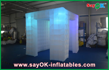 Inflatable Party Decorations 2 Doors Inflatable Photo Booth , Led Light Attractive Wedding Photo Booth