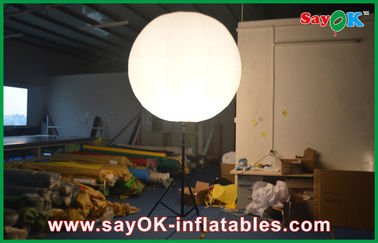 Outdoor Event Inflatable Lighting Decoration , White Stand Inflatable Balloon With Tripod