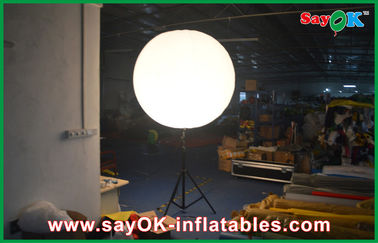 Outdoor Event Inflatable Lighting Decoration , White Stand Inflatable Balloon With Tripod