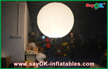 Outdoor Event Inflatable Lighting Decoration , White Stand Inflatable Balloon With Tripod