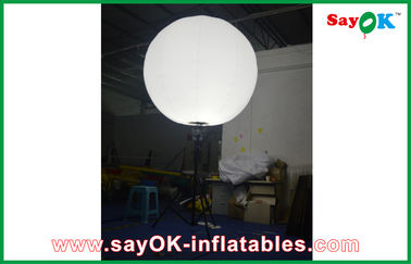 Led Bulb Diameter 2m Inflatable Advertising Balloons Stand Pole