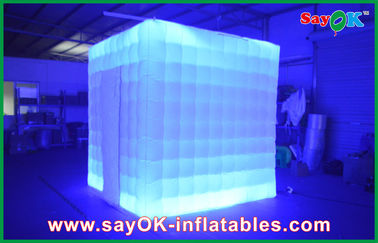 Inflatable Photo Booth Rental Portable Cube Inflatable Photobooth 2.4x2.4x2.5m With LED Tent