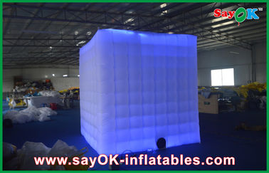 Inflatable Photo Booth Rental Portable Cube Inflatable Photobooth 2.4x2.4x2.5m With LED Tent