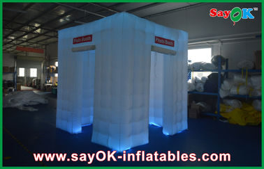 Inflatable Photo Booth Rental Portable Cube Inflatable Photobooth 2.4x2.4x2.5m With LED Tent