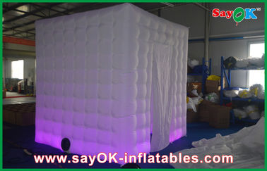 Inflatable Photo Studio White Indoor Inflatable Cube Tent , Practical  Family Event Photo Booth Props